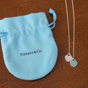 Tiffany Blue Double Heart Pendant